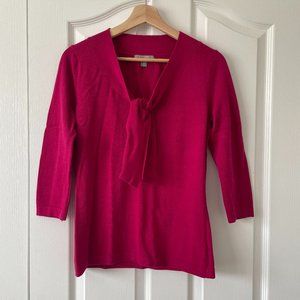 Merona Hot Pink Tie-neck Bow Sweater Size M